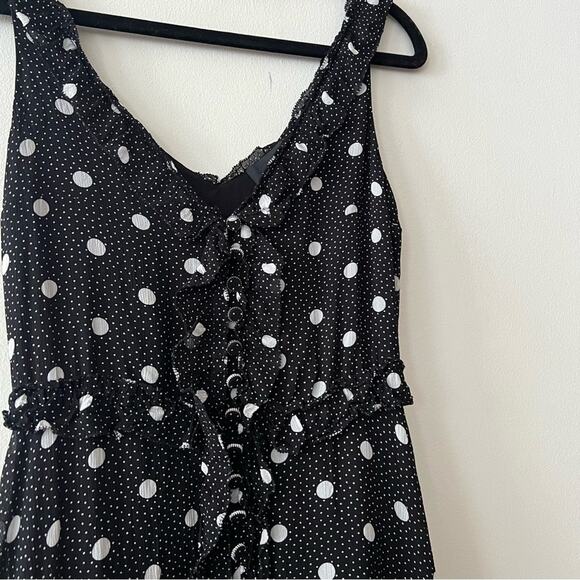 The Kooples Black Printed Sleeveless Polka Dot Dress - Picture 4 of 8